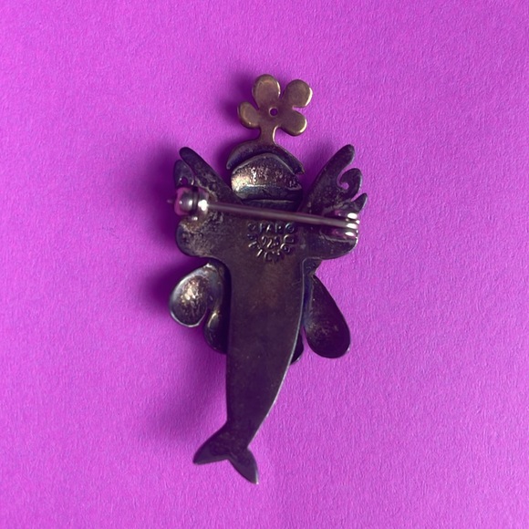 Far Fetched 925 Sterling Silver Flower Fairy Brooch - Picture 5 of 7
